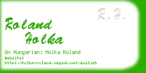roland holka business card